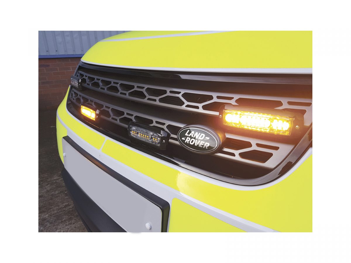 Amber Single Colour 12-LED Xtreme Slim Module (XT12) In Situ Traffic Officer Vehicle Grille Close Lit