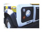 Zephyr Ultra-Slimline 6-LED Module Unlit In Situ on Vehicle Above Front Wheel Arch