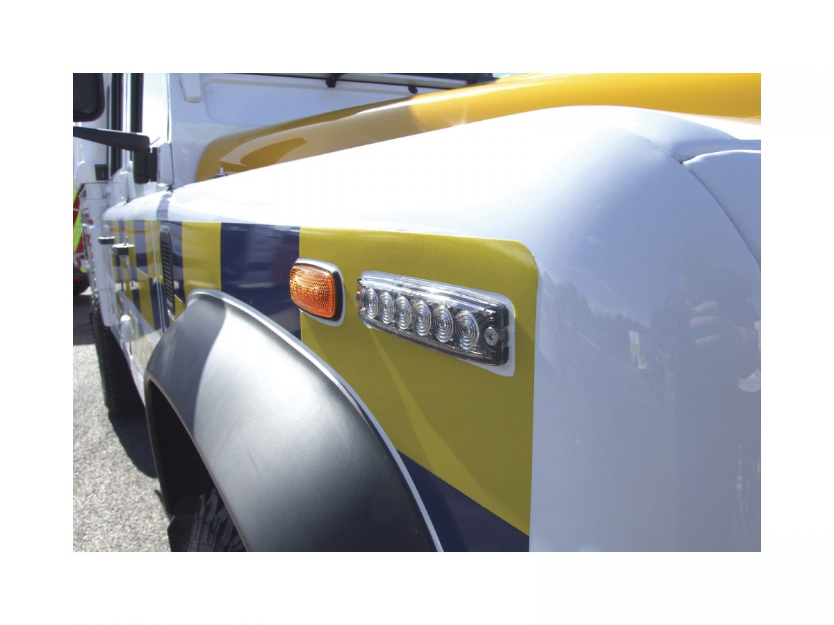 Zephyr Ultra-Slimline 6-LED Module In Situ on Vehicle Above Wheel Arch