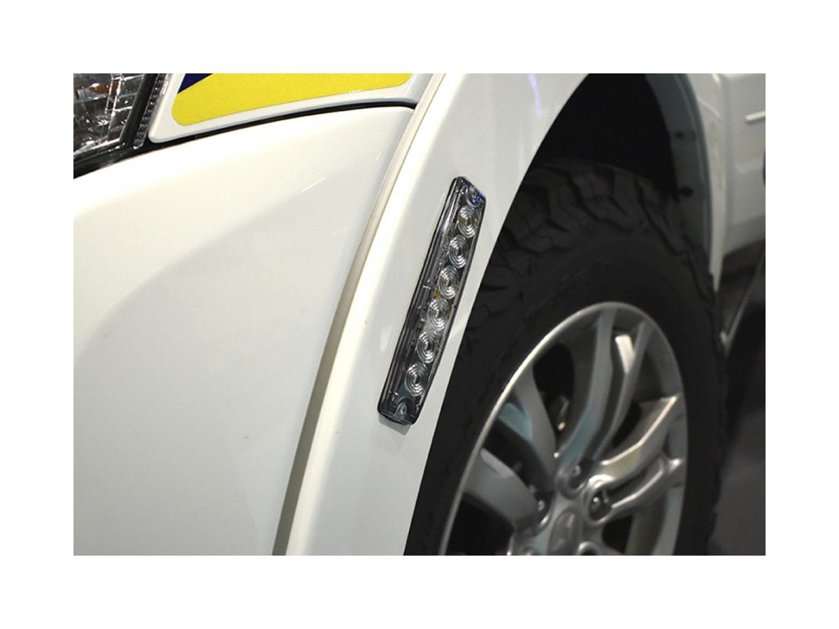Zephyr Ultra-Slimline 6-LED Module Unlit In Situ on Vehicle Wheel Arch