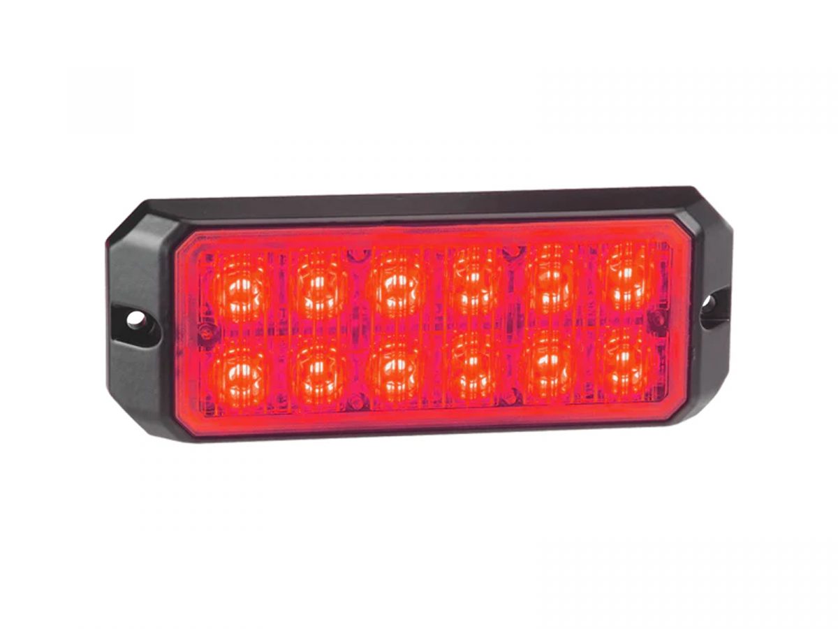 Mini Stealth - 12-Way Double Stacked (MS26) Red Lit Front Angle View