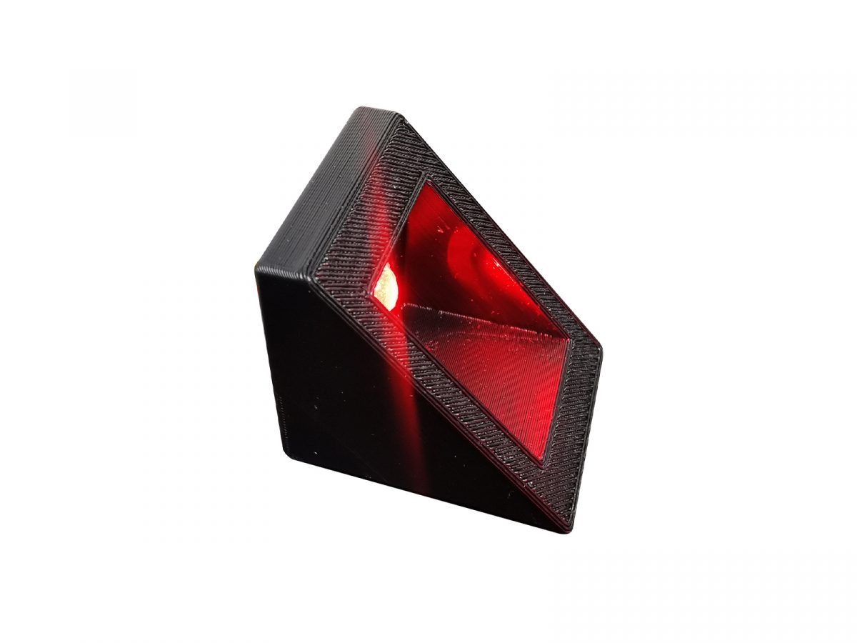 Octafit Shield with Red Octafit LED Lit Angled to Right