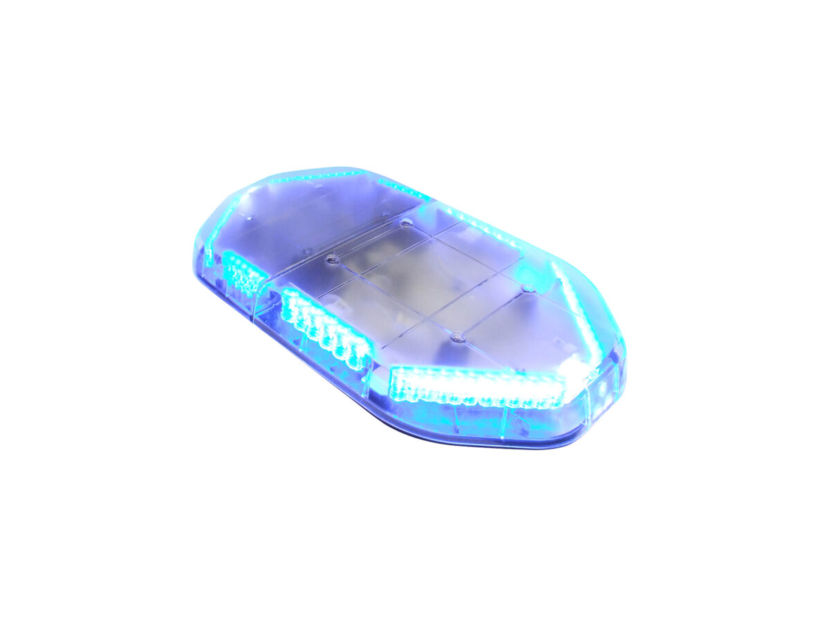 Small Legion LED Lightbar Blue Lit Angle View