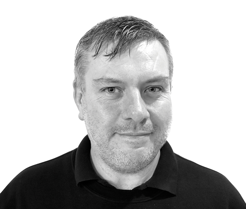 Stuart Wright is Standby RSG's Stores Person, this is his black and white headshot.