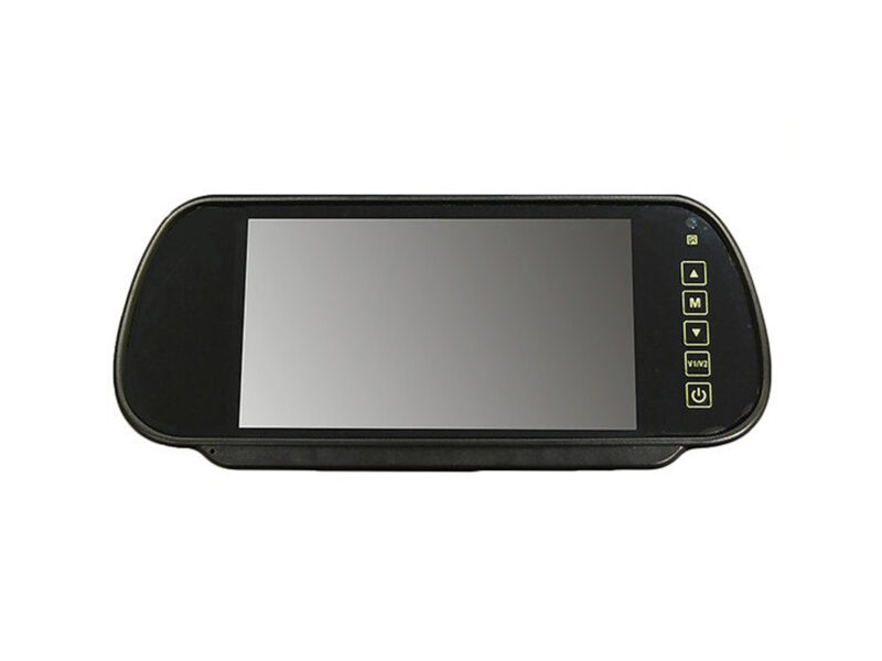 VID-516 7 Inch TFT/LCD Dumb Mirror Monitor Front View with Blank Screen