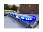 Hurricane LED Lightbar In Situ Clear Lens White Blue Lit on Ambulance Roof