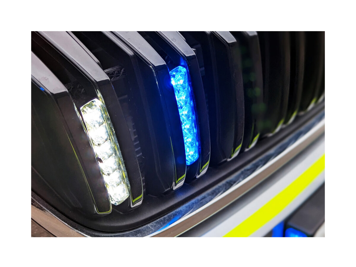 Edge Dagger Blue White LED Modules In Situ Ambulance Front Grille 3