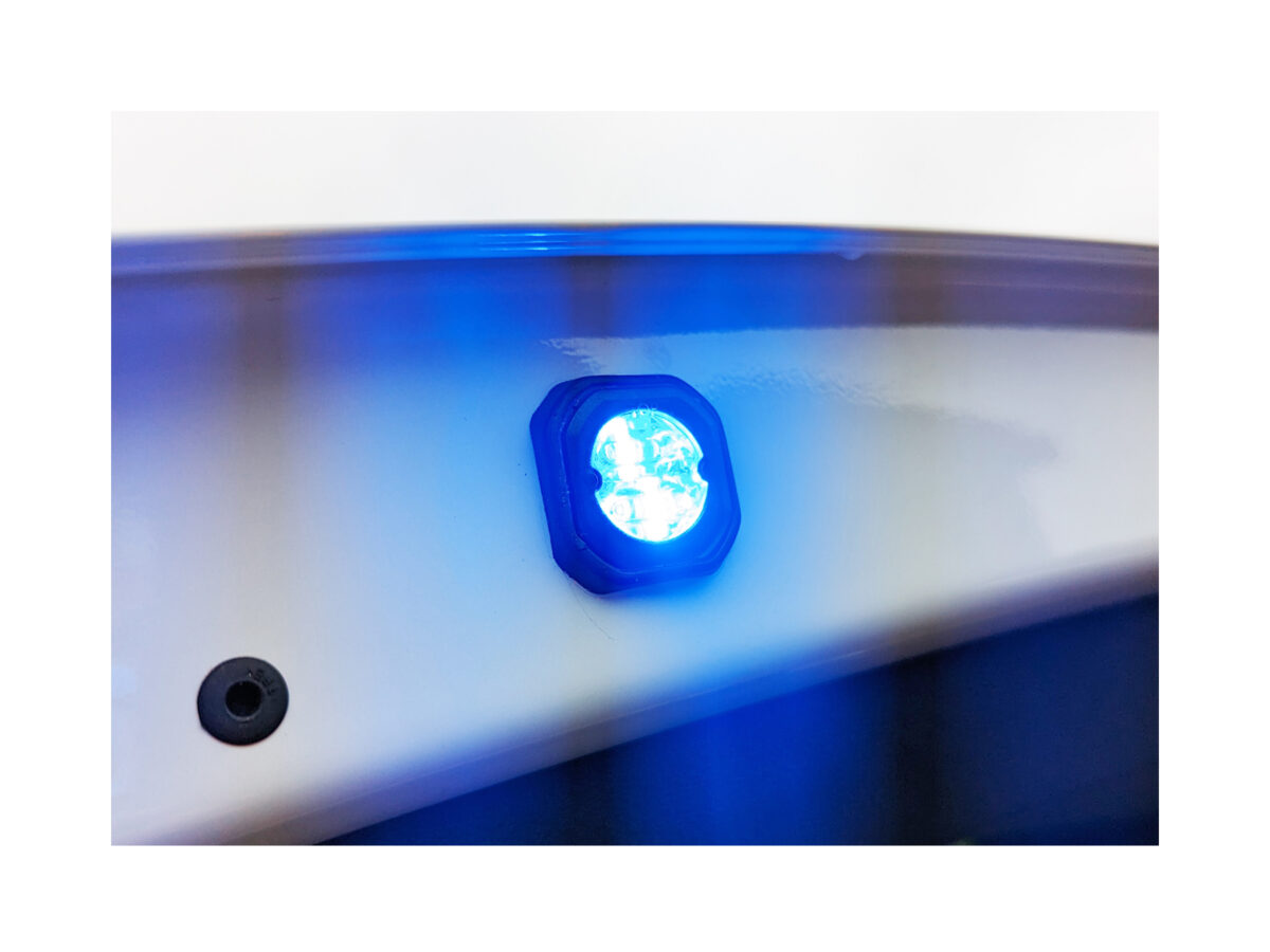 Micro Burst Low Profile LED Module In Situ Lit Blue Ambulance Boot