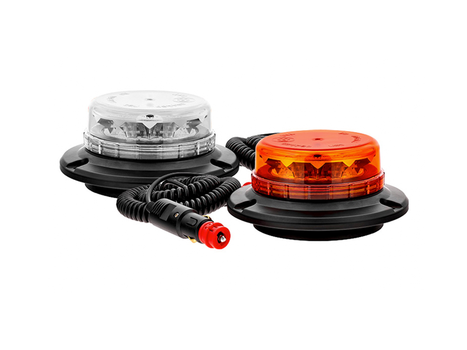 LPB Magnetic Low Profile LED Beacons with Clear and Amber Lens Colours