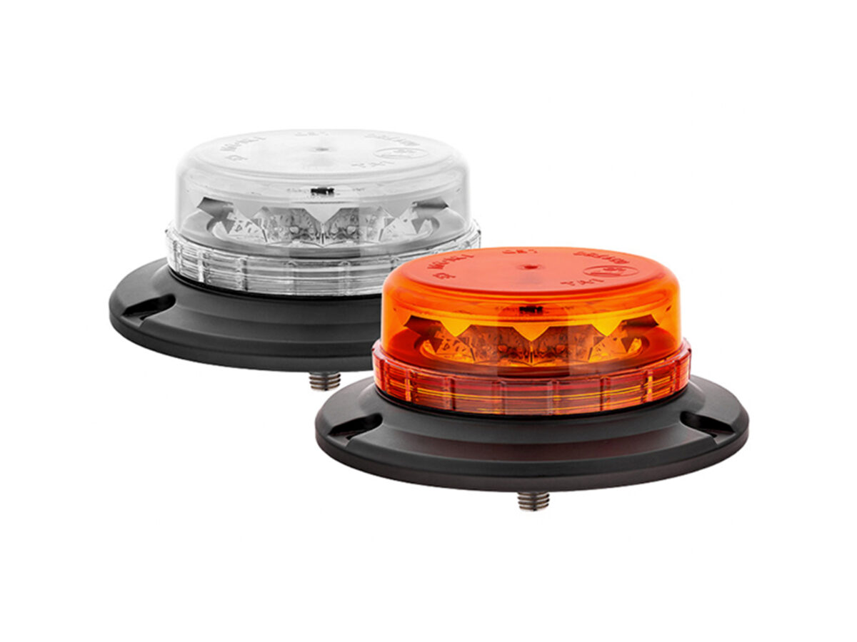 LPB Single Bolt Low Profile LED Beacons with Clear and Amber Lens Colours