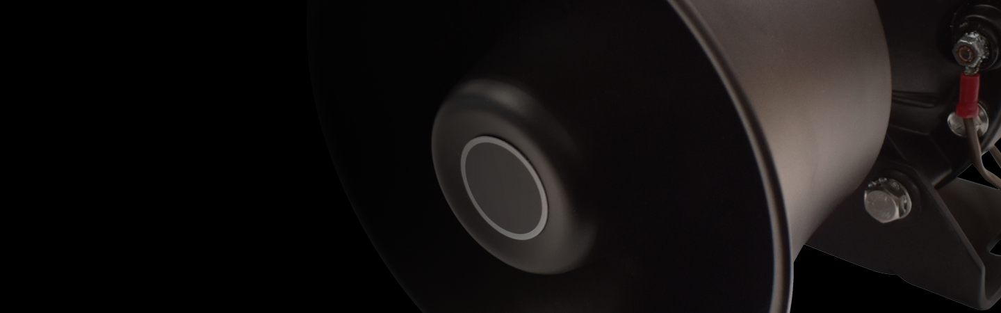 200W Digital Round Speaker on Right Hand Side Blending in from Black