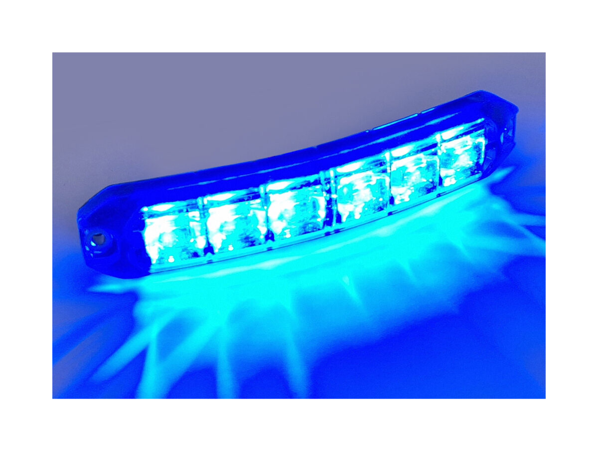 Flexible Warning Light Downward Tilt Righthand Curve Blue