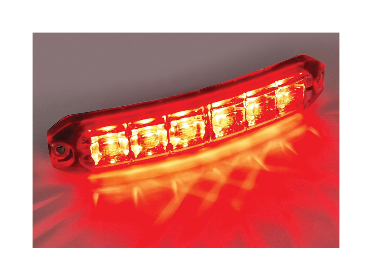 Flexible Warning Light Downward Tilt Righthand Curve Red