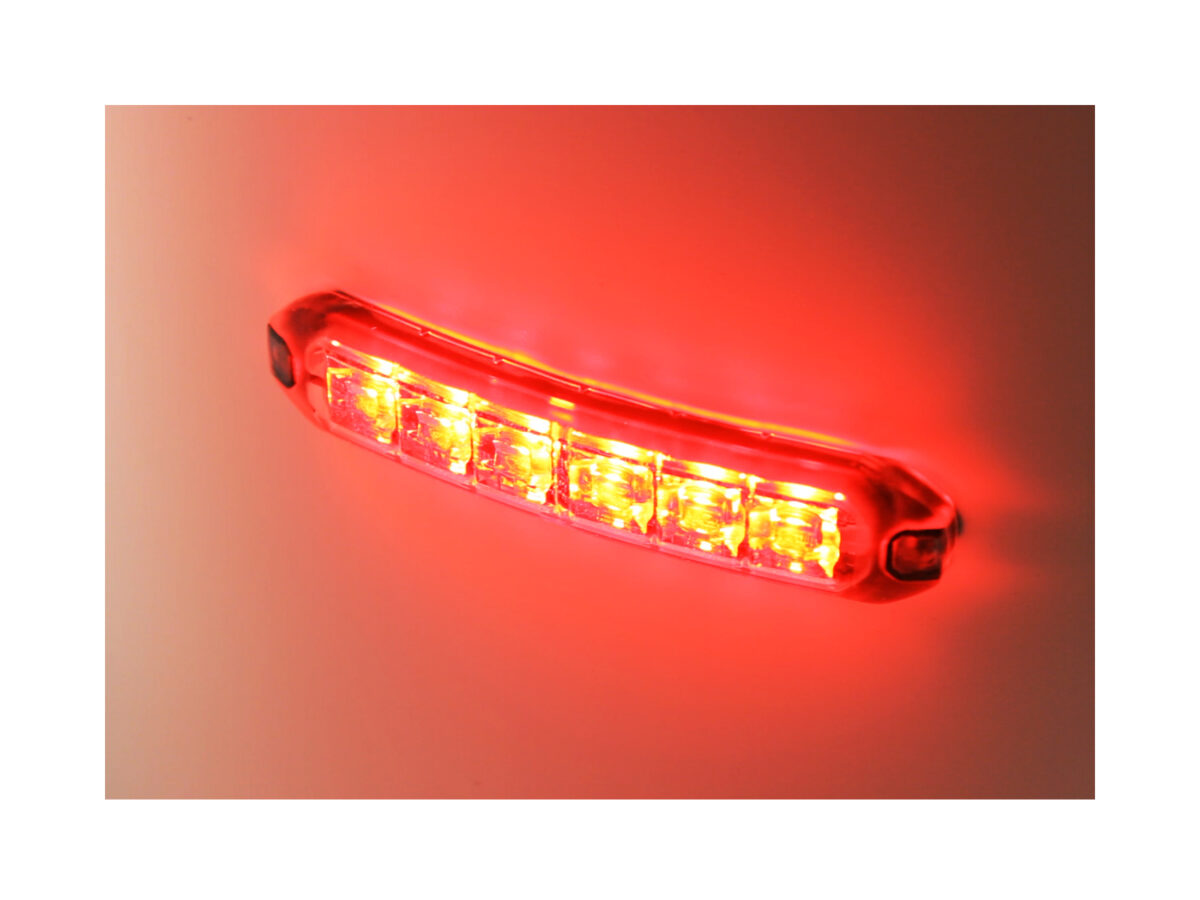 Flexible Warning Light Downward Tilt Lefthand Curve Red