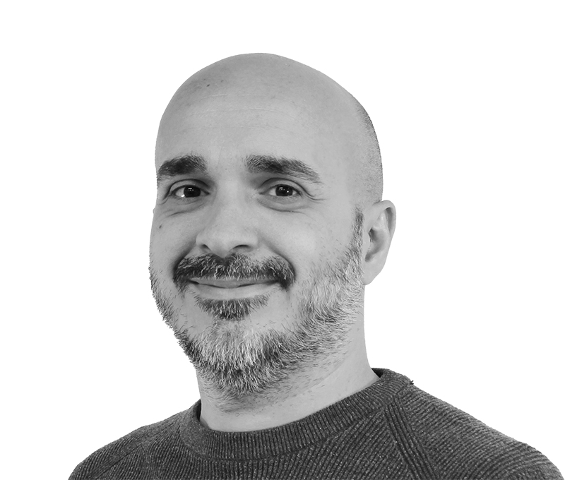 Luca Tantimonaco is Standby UK's Applications Engineer, this is his black and white headshot.