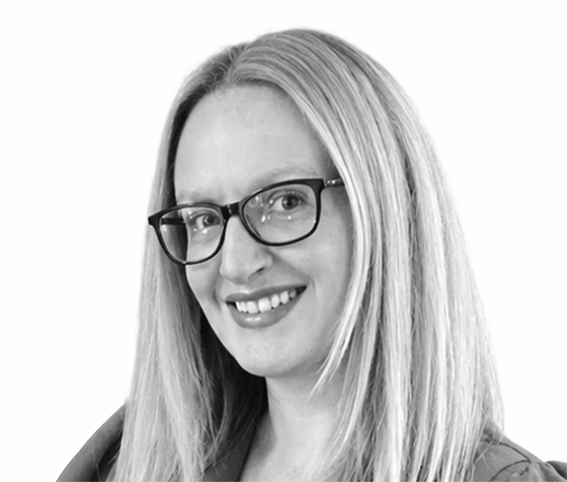 Penny Lane is a Standby UK Internal Account Manager, this is her black and white headshot.