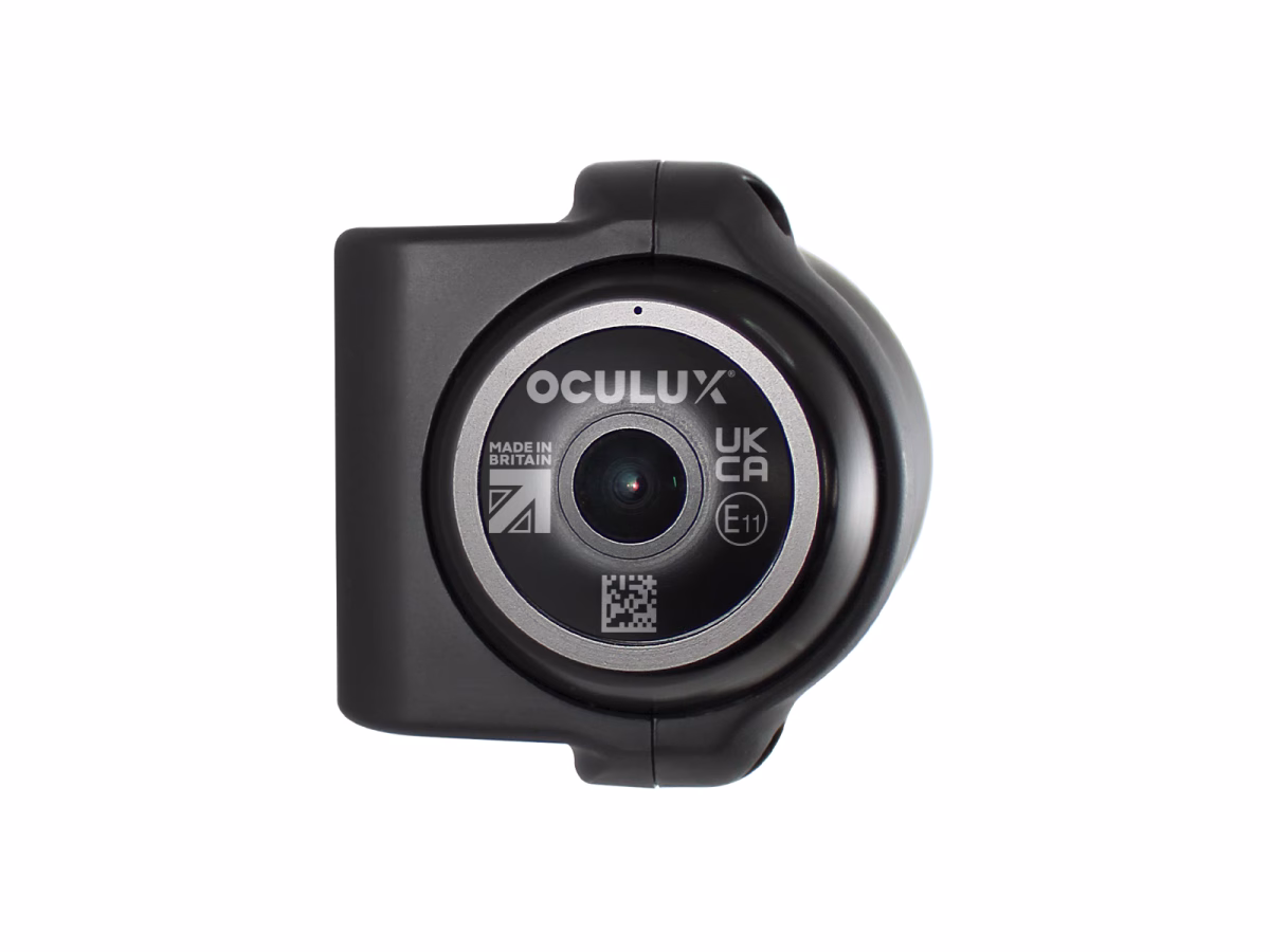 Front View of Occulux® AeroCAM Camera Mount Kit complete with Oculux® Wide, 1080p, AHD CCTV Camera