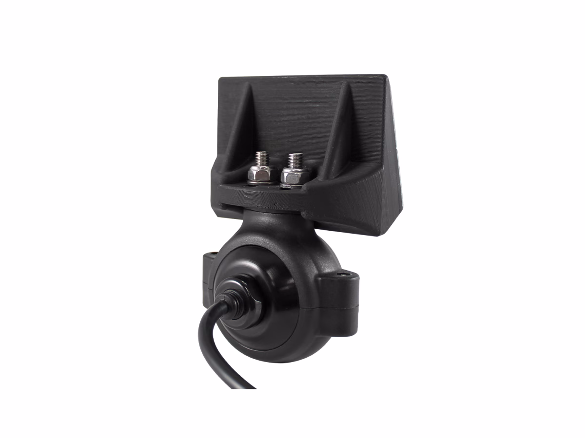Rear Angle View of Occulux® Adjustable Glass Camera Mount Kit complete with Oculux® Wide, 1080p, AHD CCTV Camera
