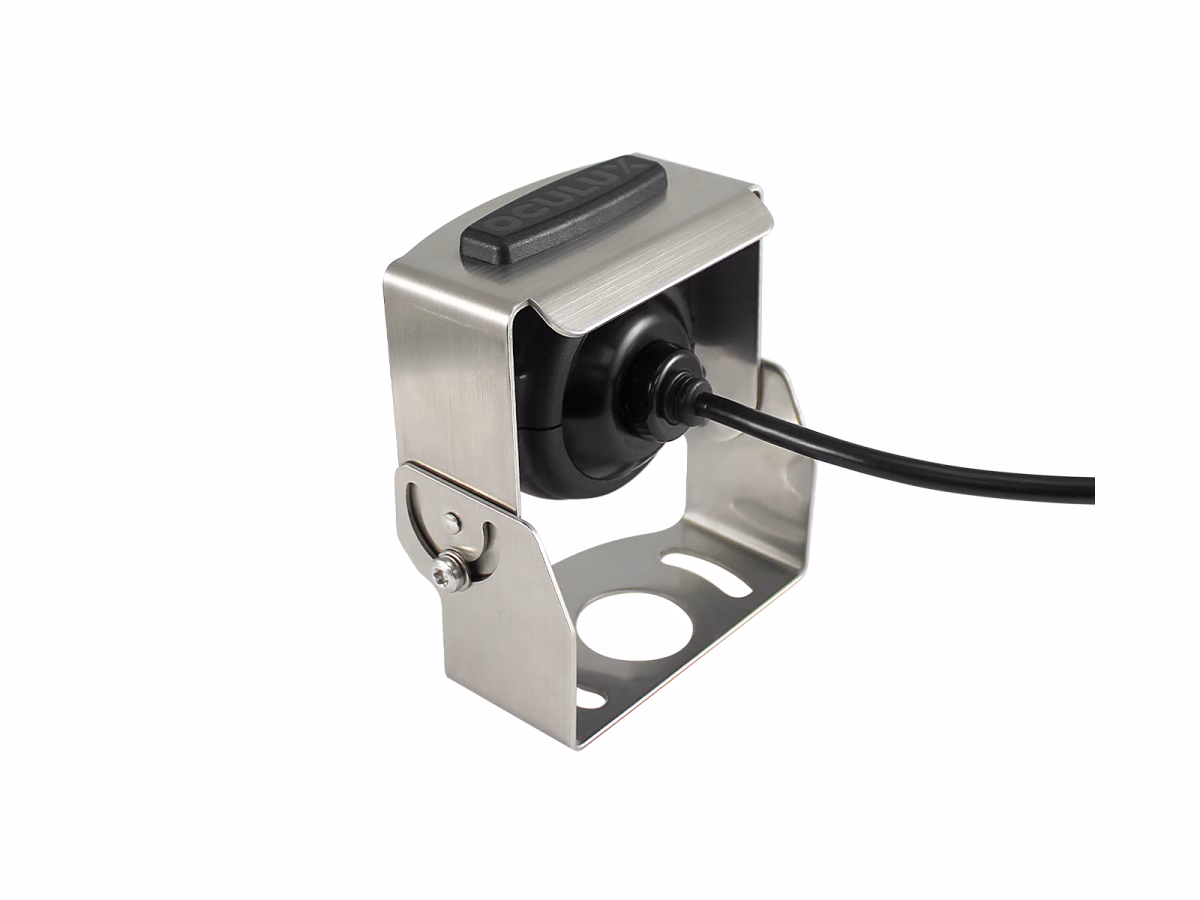 Rear Angle view of Medium Duty Pivot Camera Mount complete with Oculux® Wide, 1080p, AHD CCTV Camera
