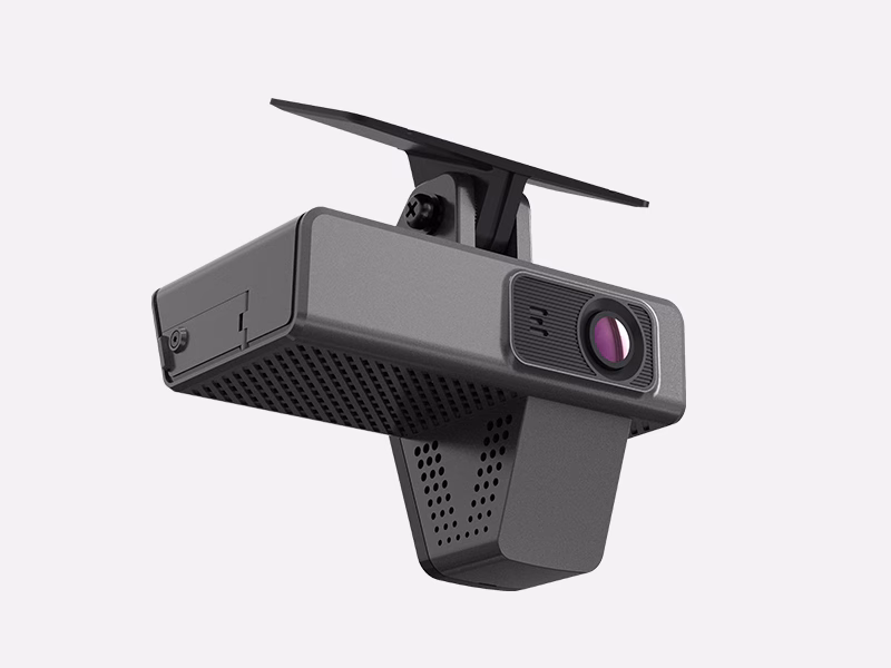 Angle Shot of the Midi / Maxi Dashcam isolated on a plain light grey background