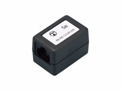 Angled view of the ACC-NX-A03 RJ45 - RJ45 connector isolated on a white background