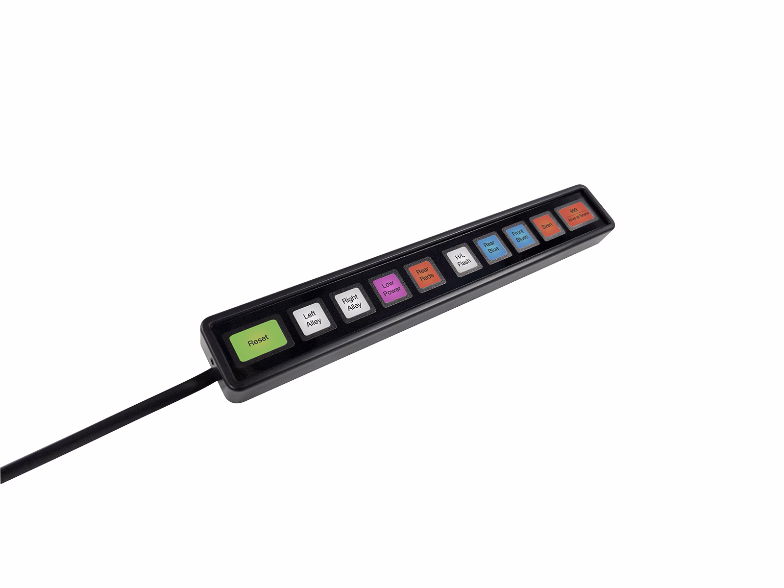 UNI-SLD-XXX MCS-F5D Slimline Switch Unit isolated on white background angle view