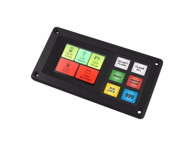 MCS-PTS-24-6 Hybrid Control Panel angled left isolated on white background