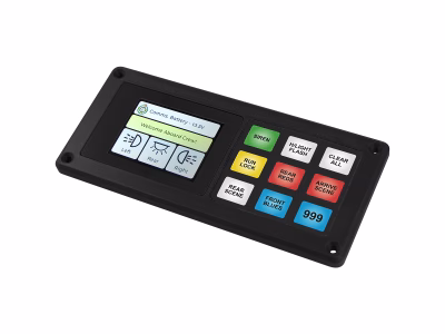 MCS-PTS-24-9 Hybrid Control Panel angled left isolated on white background