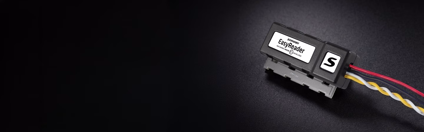 EasyReader CAN bus clip shown on a dark studio background at an angle