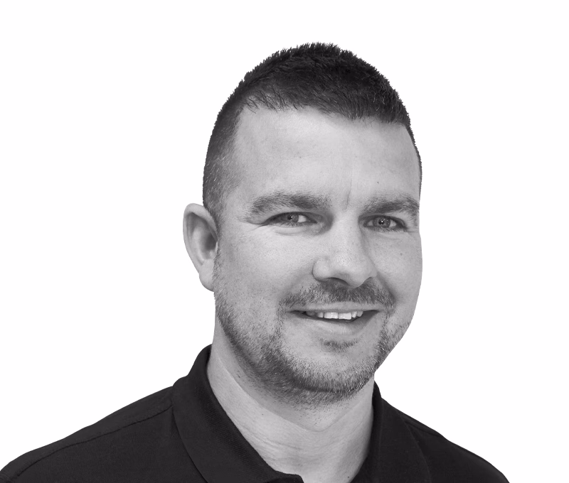 Stephen Smith is Standby UK's Technical Specialist this is his black and white headshot.